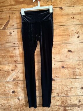 Spanx Black Velvet Leggings